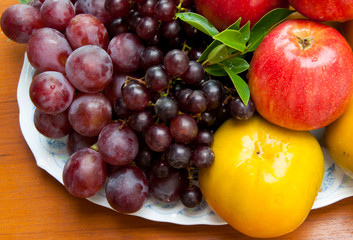 fruit on white dish