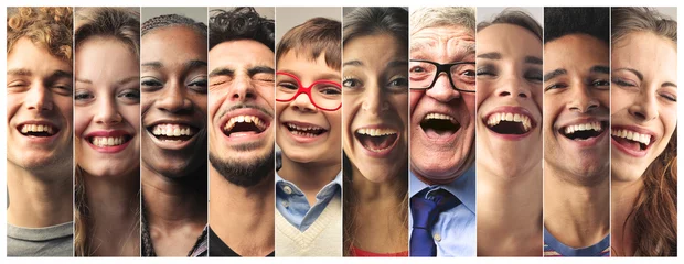 Fotobehang Laughing people © olly