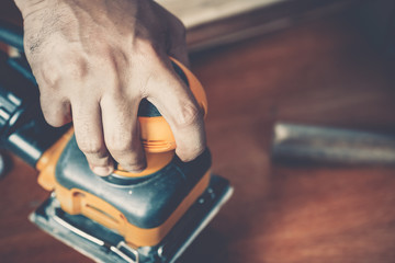 male carpenter at work