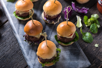 homemade  beef burgers with cheese © marcin jucha