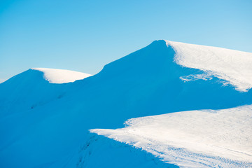 Winter mountains landscape