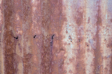 Old and Rusted decay metalsheet wall