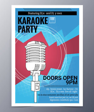 Vector template for a concert poster  and  music party flyer