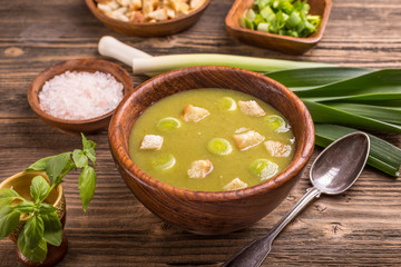 Leek and potato soup