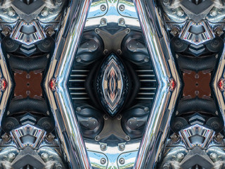 Light grey abstract kaleidoscope