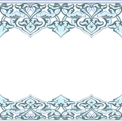Vector ornate seamless border in Eastern style.