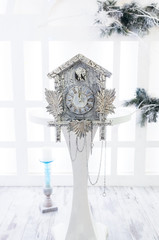 Old cuckoo clock in the new year