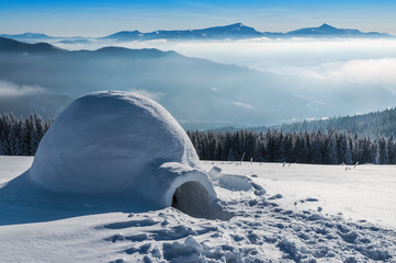 igloo in hight mountains