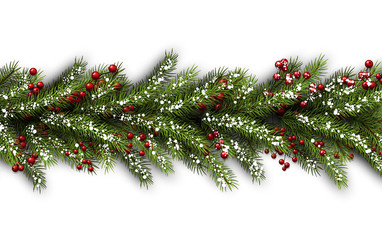 Card with fir branches.