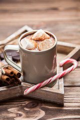 Cocoa drink with marshmallows
