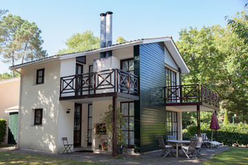 Modern house with trees