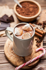 Cocoa drink with marshmallows
