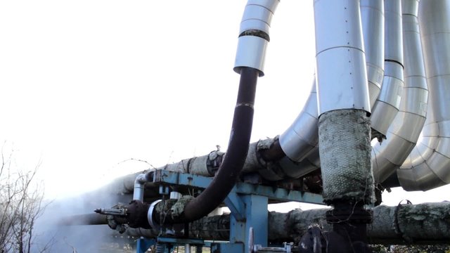 Smoke From Broken Thermal Pipes Energy waste