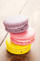 Colorful macaron cookies