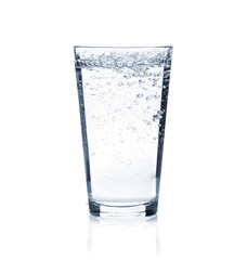 Glass of sparkling water