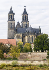 Magdeburger Dom on the banks of Elbe