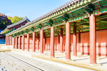 Fototapeta na wymiar Architecture in Changdeokgung Palace in Seoul City at Korea