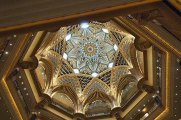 Dome decoration in Emirates Palace Hotel, Abu Dhabi