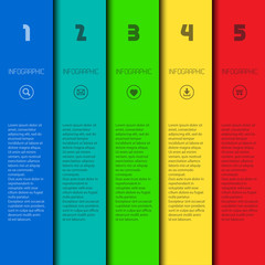 Colorful infographic template with place for your content, web design, banners, applications, elements