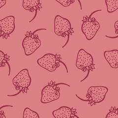 Seamless strawberry pattern