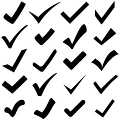 check mark silhouettes