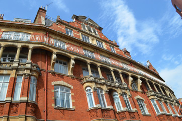 Old red brick building in London