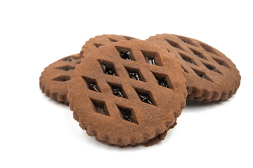 chocolate cookies with jam