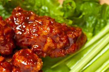 Barbecue Buffalo Chicken. Selective focus.