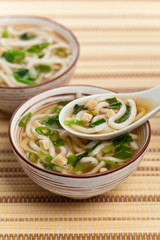 Miso Soup Bowl. Selective focus.