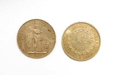 Gol coin, Republique Française twenty francs