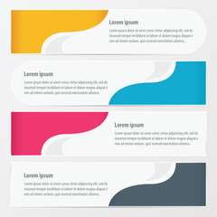 banner design   yellow, blue, pink color