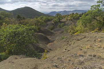 Gullies in the Crimean mountains.