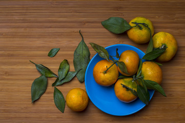 Tangerines on a plate