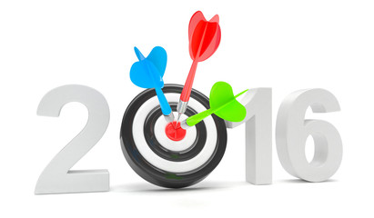2016 target 3d render illustration