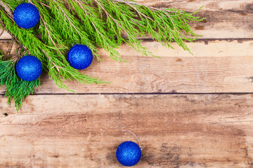 Christmas decoration  on wood board