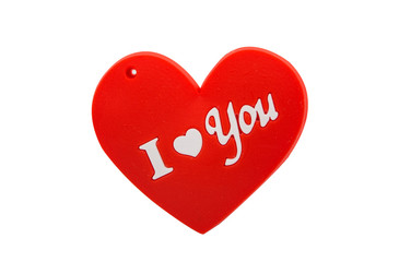 I love you heart on a white background