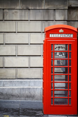 Obraz premium British phone booth