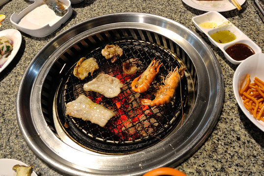 Korea BBQ Grill Food.