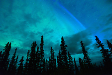 Wrangell Mountains Northern Lights Aurora Borealis Alaska Night