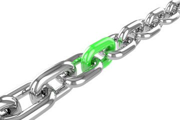 Obraz premium render stainless steel chain