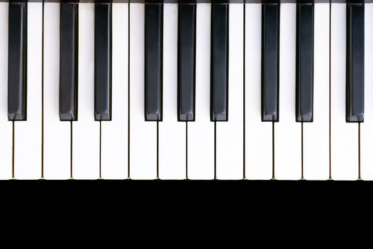 Ancient piano keyboard