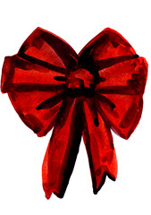 Christmas red bow