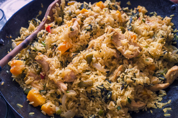 Cuban Paella - traditional rice dish