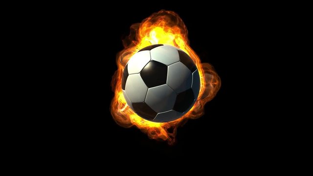 Animated soccer Ball on Fire