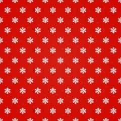 Red seamless background with snowflakes