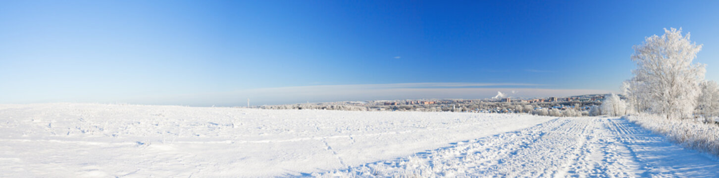 winter landscape, panorama