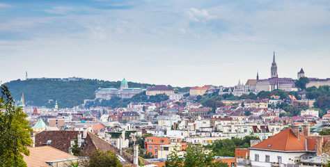 The Citadella, the Castle of Buda and the Matthias Church & Fisherman's Bastion in one photo by daylight - Budapest, Hungary