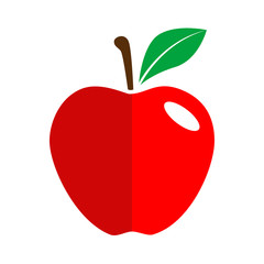Icono plano manzana