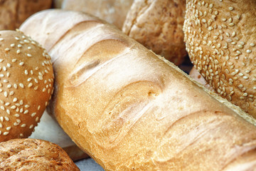Close-up of bakery products