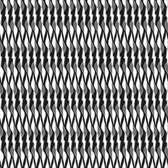 Black and white retro seamless pattern with wave